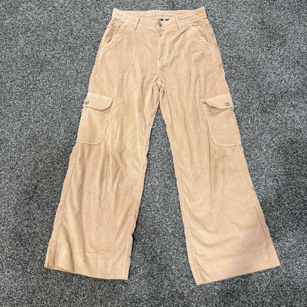 American Eagle Tan Corduroy Cargo Pants